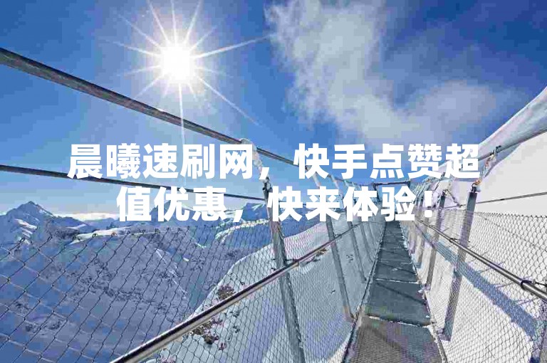 晨曦速刷网，快手点赞超值优惠，快来体验！