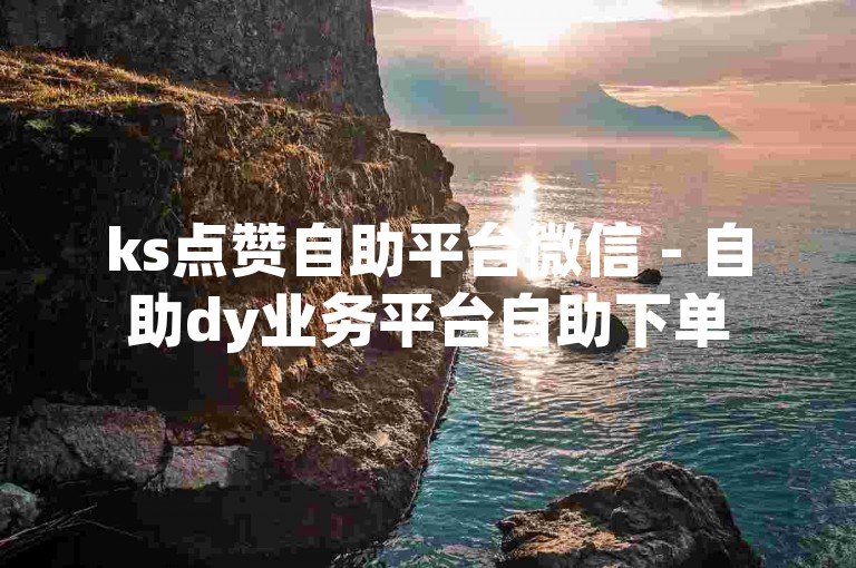 ks点赞自助平台微信 - 自助dy业务平台自助下单