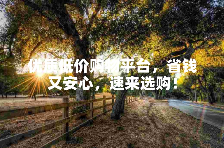 优质低价购物平台，省钱又安心，速来选购！