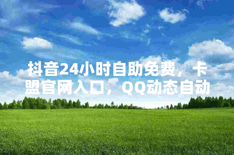 抖音24小时自助免费，卡盟官网入口，QQ动态自动秒赞。