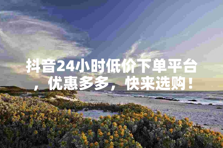 抖音24小时低价下单平台，优惠多多，快来选购！