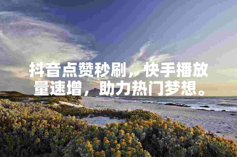 抖音点赞秒刷，快手播放量速增，助力热门梦想。