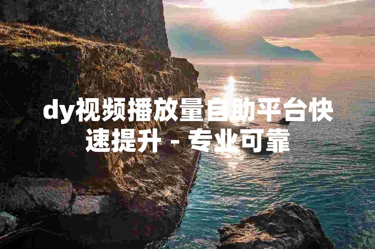 dy视频播放量自助平台快速提升 - 专业可靠