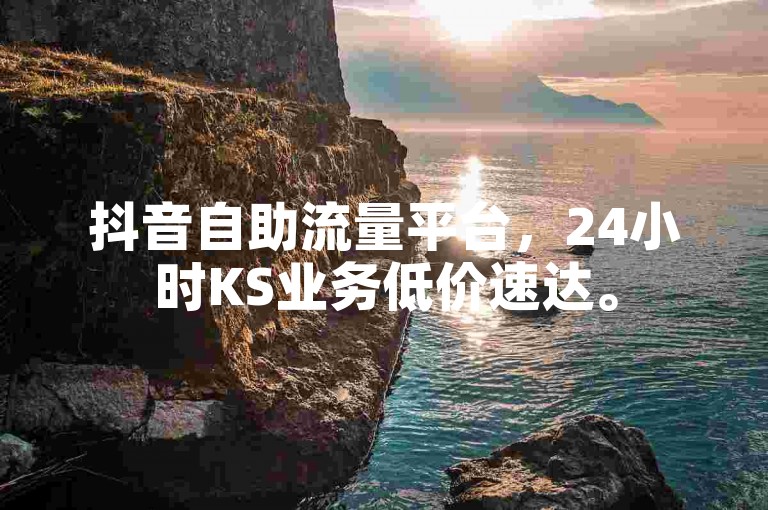 抖音自助流量平台，24小时KS业务低价速达。