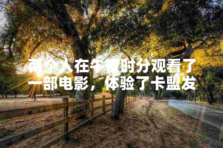 两个人在午夜时分观看了一部电影，体验了卡盟发卡网的便捷服务。