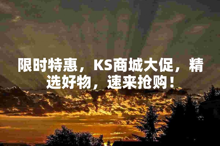 限时特惠，KS商城大促，精选好物，速来抢购！