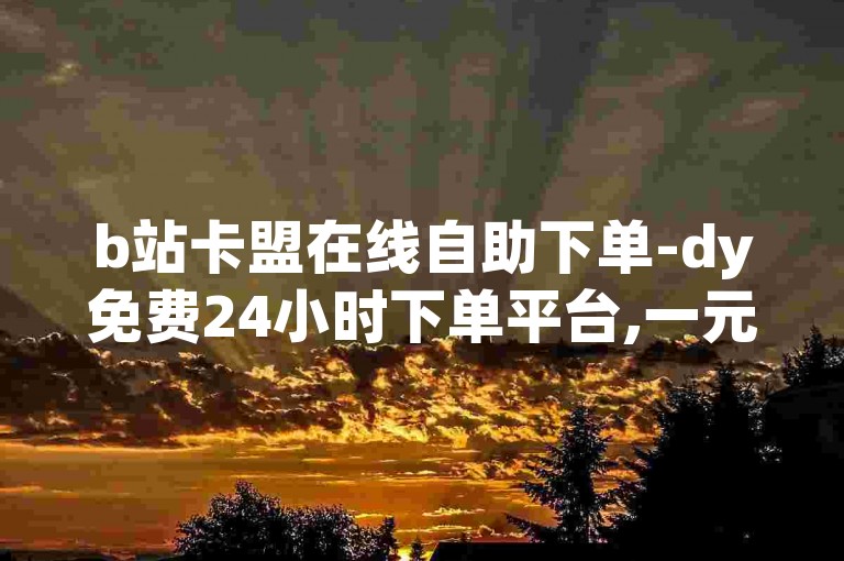 b站卡盟在线自助下单-dy免费24小时下单平台,一元10000点赞快手
