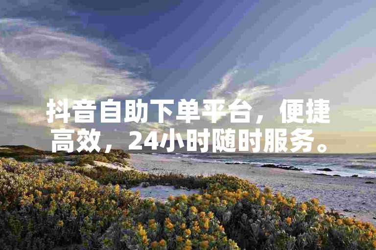 抖音自助下单平台，便捷高效，24小时随时服务。