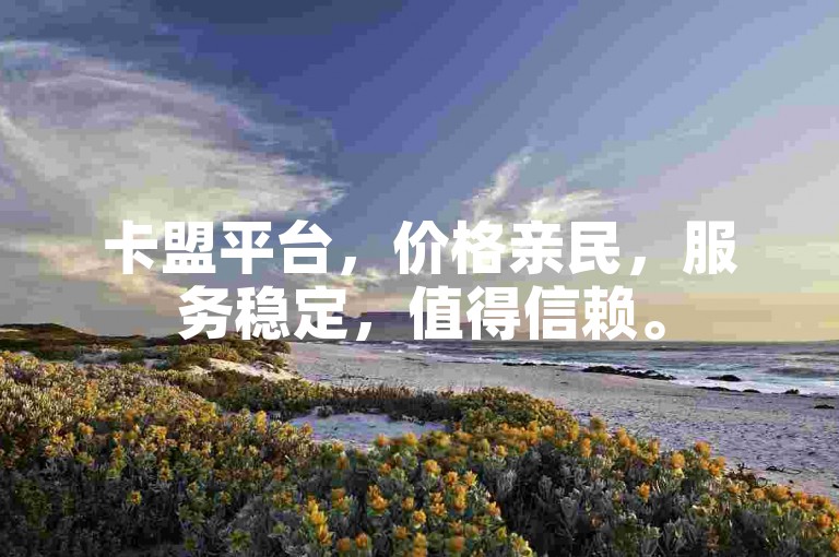 卡盟平台，价格亲民，服务稳定，值得信赖。
