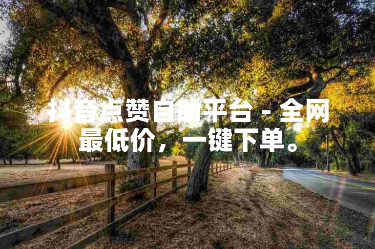 抖音点赞自助平台 - 全网最低价，一键下单。