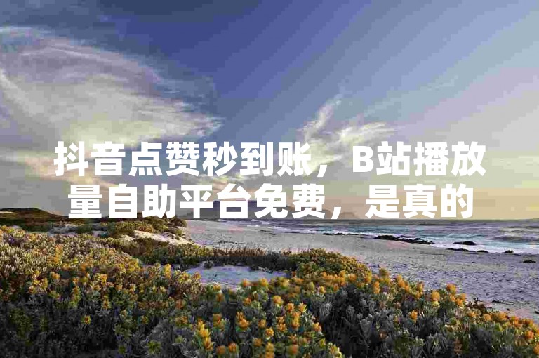 抖音点赞秒到账，B站播放量自助平台免费，是真的吗？