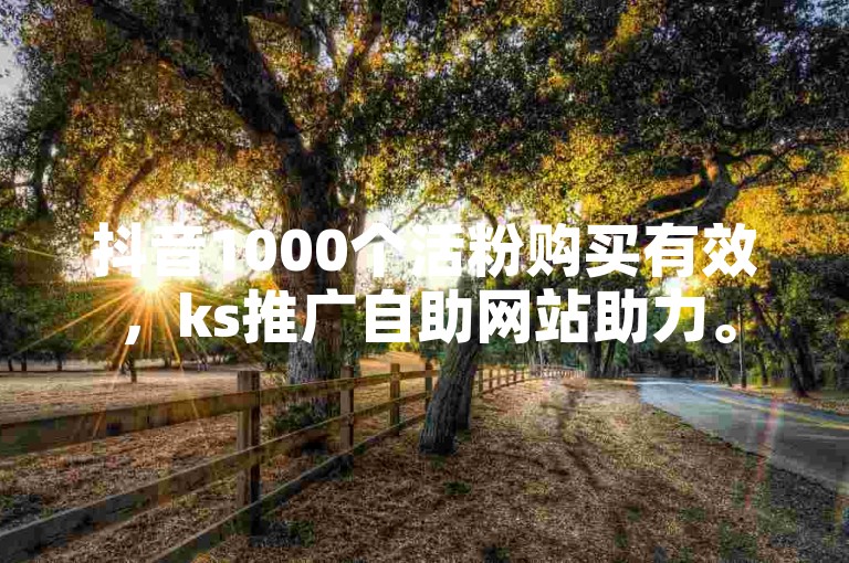 抖音1000个活粉购买有效，ks推广自助网站助力。