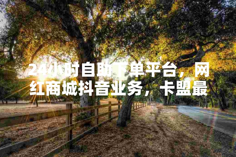 24小时自助下单平台，网红商城抖音业务，卡盟最低价。