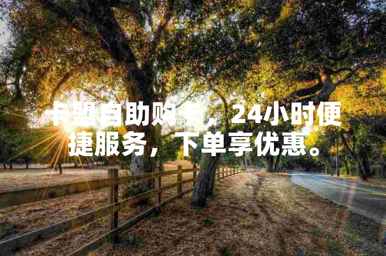 卡盟自助购卡，24小时便捷服务，下单享优惠。