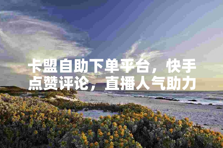 卡盟自助下单平台，快手点赞评论，直播人气助力。