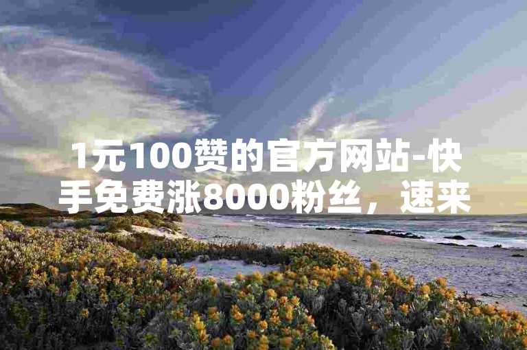 1元100赞的官方网站-快手免费涨8000粉丝，速来体验！