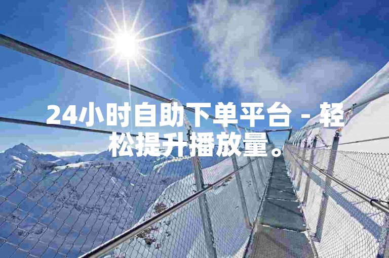 24小时自助下单平台 - 轻松提升播放量。