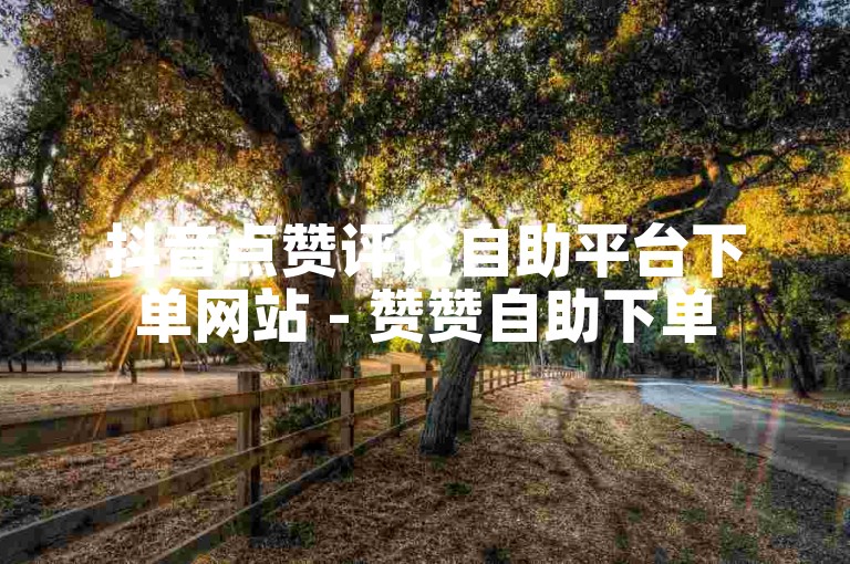 抖音点赞评论自助平台下单网站 - 赞赞自助下单