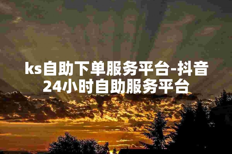 ks自助下单服务平台-抖音24小时自助服务平台