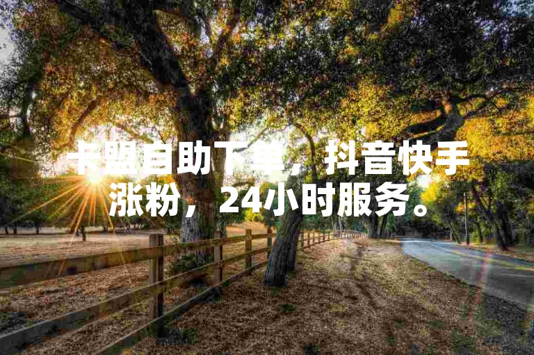 卡盟自助下单，抖音快手涨粉，24小时服务。