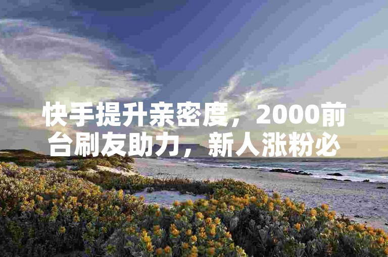 快手提升亲密度，2000前台刷友助力，新人涨粉必备！