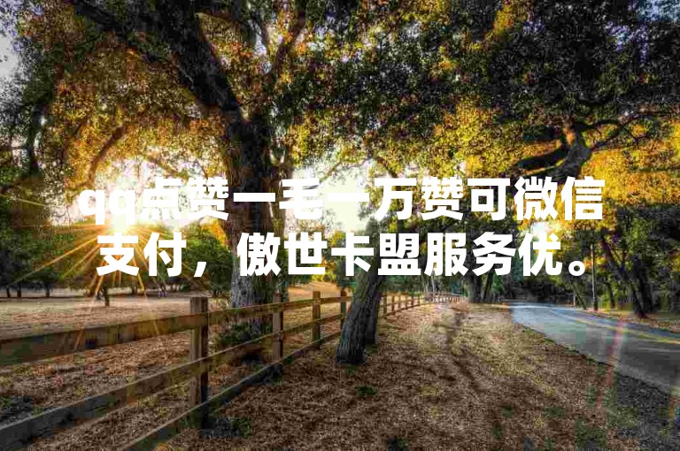 qq点赞一毛一万赞可微信支付，傲世卡盟服务优。