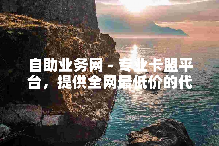 自助业务网 - 专业卡盟平台，提供全网最低价的代刷服务。