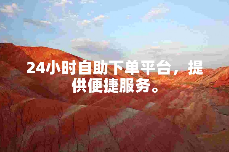 24小时自助下单平台，提供便捷服务。
