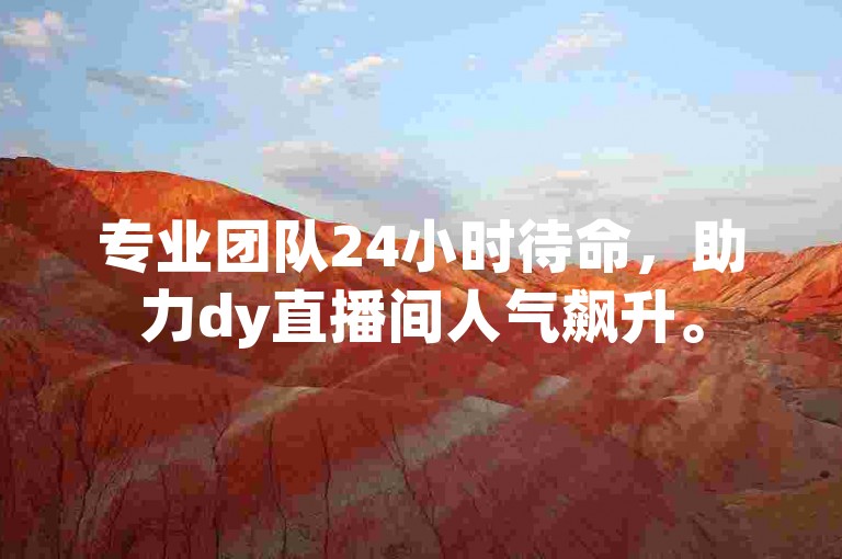 专业团队24小时待命，助力dy直播间人气飙升。