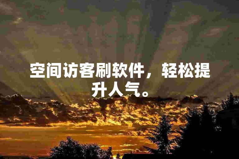 空间访客刷软件，轻松提升人气。