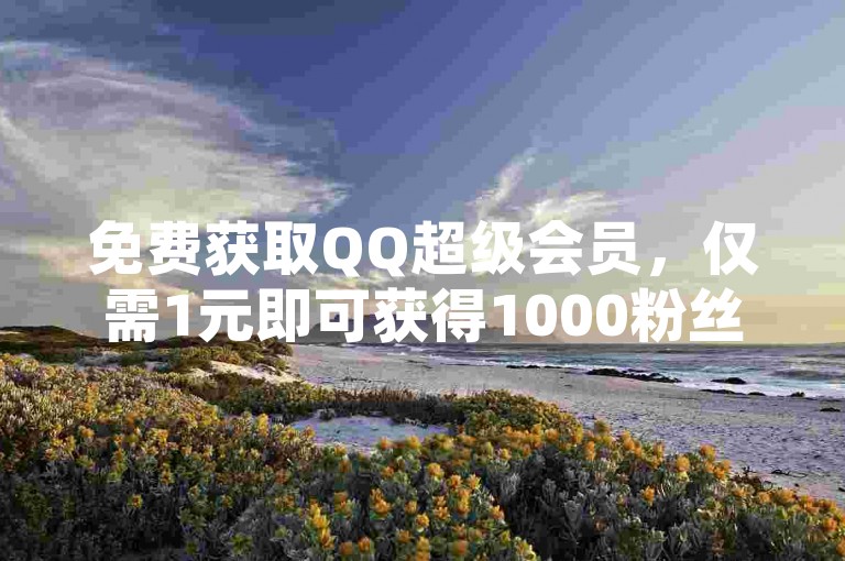 免费获取QQ超级会员，仅需1元即可获得1000粉丝关注！