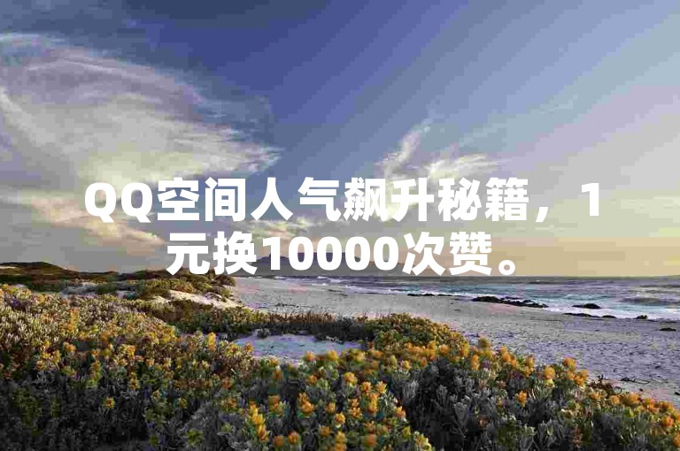 QQ空间人气飙升秘籍，1元换10000次赞。
