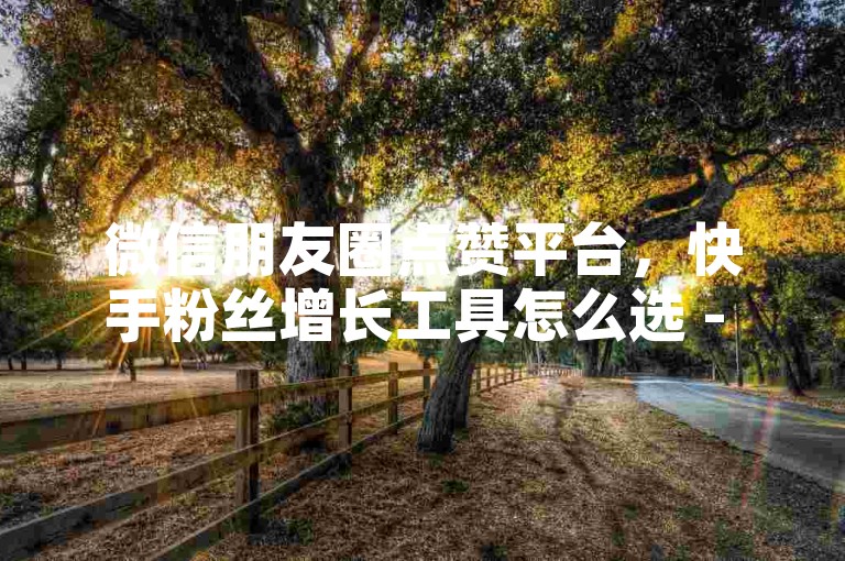 微信朋友圈点赞平台，快手粉丝增长工具怎么选 - 快手抖音业务网 - 免费领取50个赞。