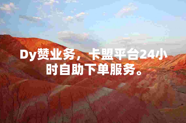 Dy赞业务，卡盟平台24小时自助下单服务。