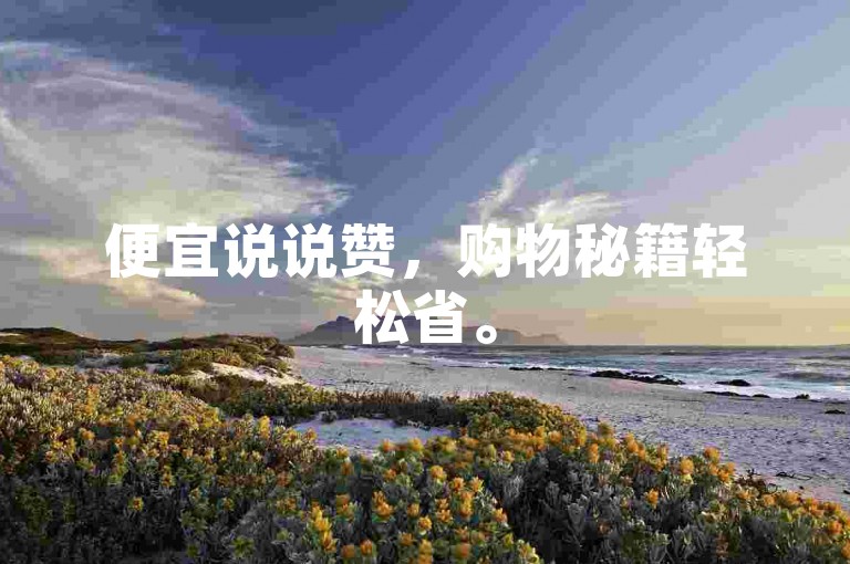 便宜说说赞，购物秘籍轻松省。