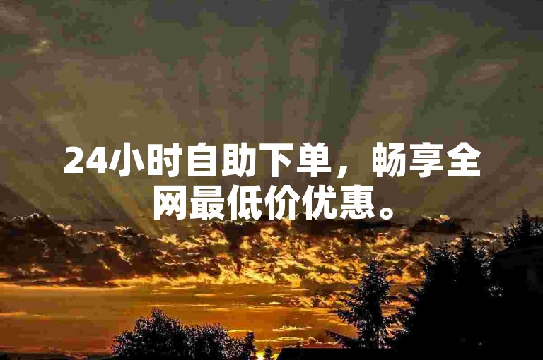 24小时自助下单，畅享全网最低价优惠。