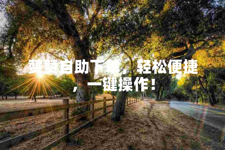 赞赞自助下单，轻松便捷，一键操作！