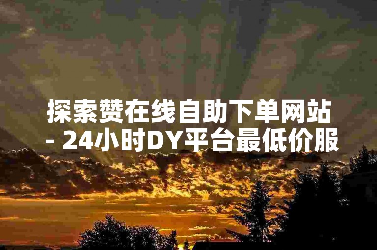 探索赞在线自助下单网站 - 24小时DY平台最低价服务。