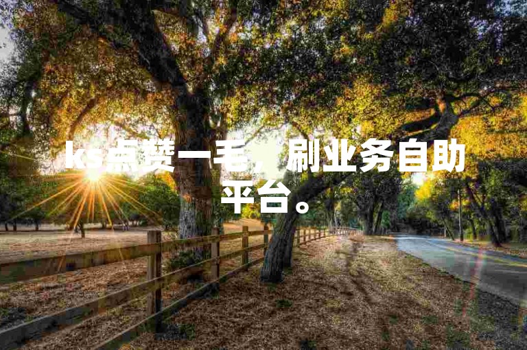 ks点赞一毛，刷业务自助平台。