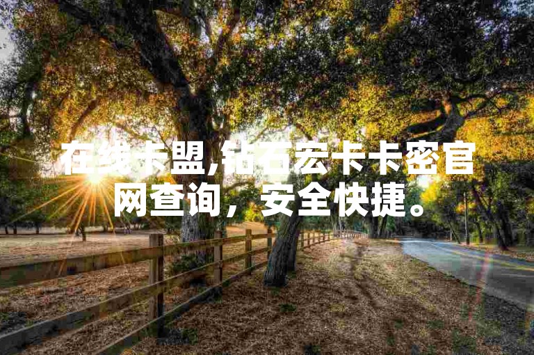 在线卡盟,钻石宏卡卡密官网查询，安全快捷。