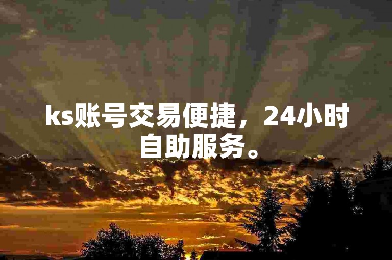 ks账号交易便捷，24小时自助服务。