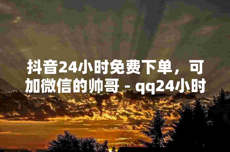 抖音24小时免费下单，可加微信的帅哥 - qq24小时在线自助下单 - 独一无二的快手号数字带字母。