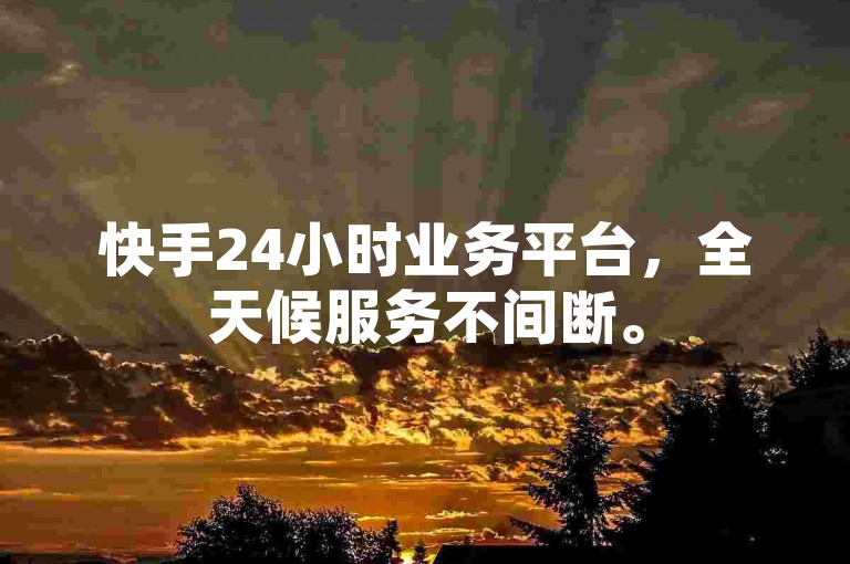 快手24小时业务平台，全天候服务不间断。