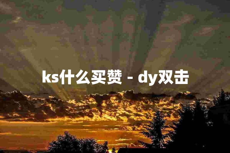 ks什么买赞 - dy双击