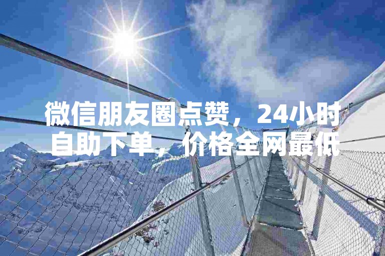 微信朋友圈点赞，24小时自助下单，价格全网最低。