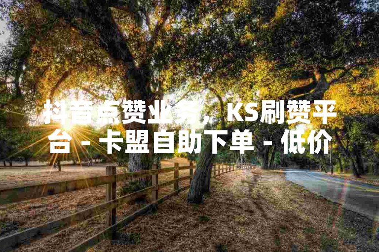 抖音点赞业务，KS刷赞平台 - 卡盟自助下单 - 低价充值服务