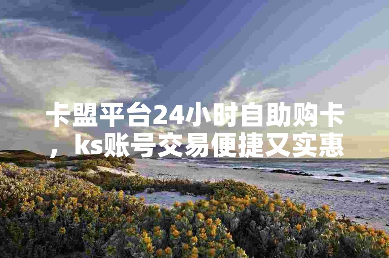 卡盟平台24小时自助购卡，ks账号交易便捷又实惠。