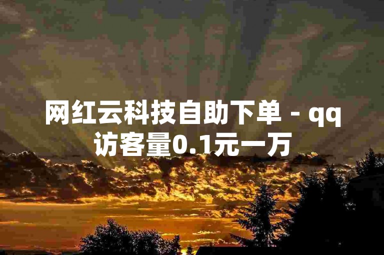 网红云科技自助下单 - qq访客量0.1元一万