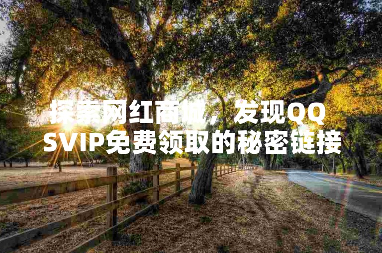 探索网红商城，发现QQ SVIP免费领取的秘密链接！