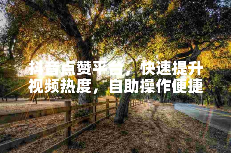 抖音点赞平台，快速提升视频热度，自助操作便捷高效。